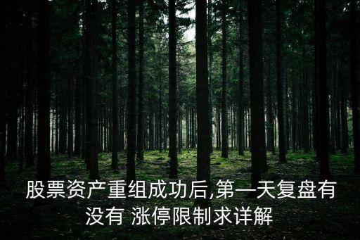  股票資產(chǎn)重組成功后,第—天復(fù)盤(pán)有沒(méi)有 漲停限制求詳解