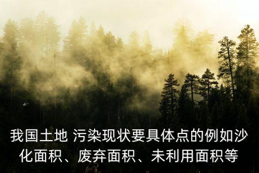 我國(guó)土地 污染現(xiàn)狀要具體點(diǎn)的例如沙化面積、廢棄面積、未利用面積等