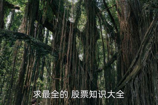 求最全的 股票知識大全