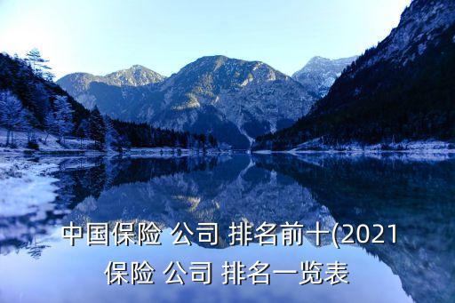 中國(guó)保險(xiǎn) 公司 排名前十(2021保險(xiǎn) 公司 排名一覽表