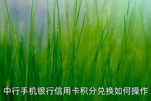 中行手機銀行信用卡積分兌換如何操作
