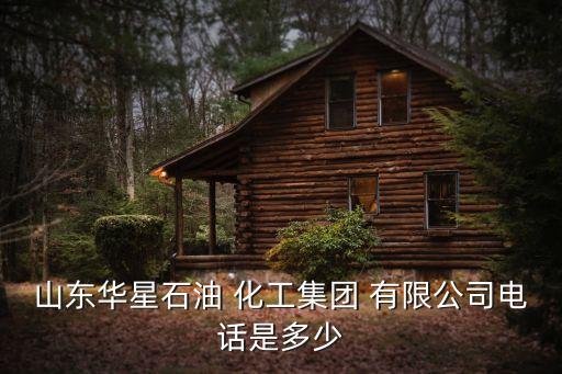 山東華星石油 化工集團 有限公司電話是多少