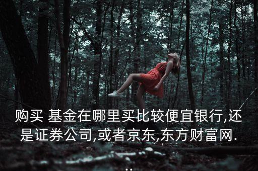 購買 基金在哪里買比較便宜銀行,還是證券公司,或者京東,東方財富網...