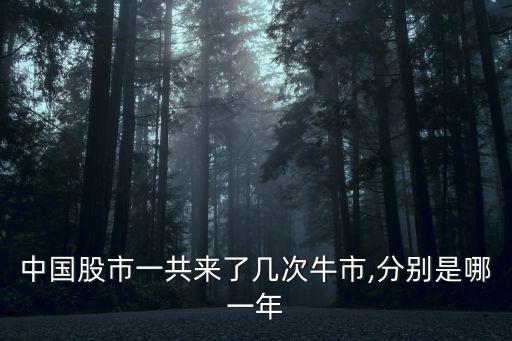 中國(guó)股市一共來(lái)了幾次牛市,分別是哪一年