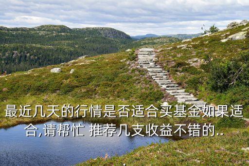 最近幾天的行情是否適合買(mǎi)基金如果適合,請(qǐng)幫忙 推薦幾支收益不錯(cuò)的...
