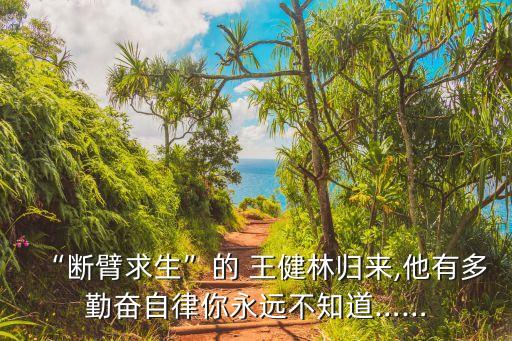 “斷臂求生”的 王健林歸來(lái),他有多勤奮自律你永遠(yuǎn)不知道……