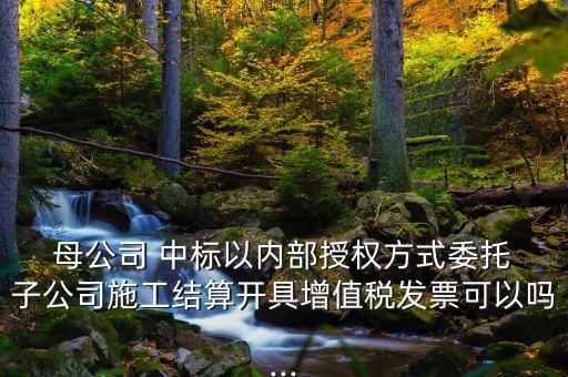  母公司 中標(biāo)以內(nèi)部授權(quán)方式委托 子公司施工結(jié)算開具增值稅發(fā)票可以嗎...