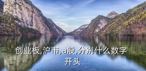 創(chuàng)業(yè)板,滬市,a股,分別什么數字 開頭