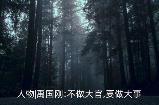 人物|禹國(guó)剛:不做大官,要做大事