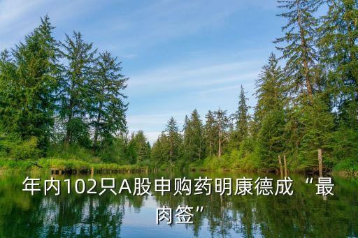 年內(nèi)102只A股申購(gòu)藥明康德成“最肉簽”