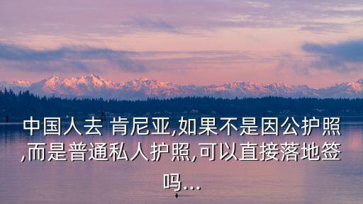 中國人去 肯尼亞,如果不是因公護照,而是普通私人護照,可以直接落地簽嗎...