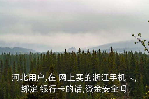 河北用戶,在 網(wǎng)上買的浙江手機卡,綁定 銀行卡的話,資金安全嗎