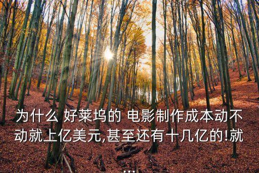 為什么 好萊塢的 電影制作成本動不動就上億美元,甚至還有十幾億的!就...