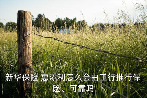 新華保險(xiǎn) 惠添利怎么會(huì)由工行推行保險(xiǎn)、可靠嗎