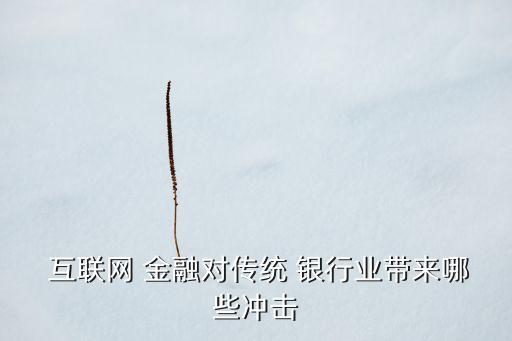  互聯(lián)網(wǎng) 金融對(duì)傳統(tǒng) 銀行業(yè)帶來(lái)哪些沖擊