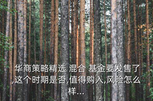  華商策略精選 混合 基金要發(fā)售了,這個時期是否,值得購入,風(fēng)險怎么樣...