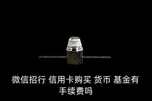 微信招行 信用卡購(gòu)買(mǎi) 貨幣 基金有手續(xù)費(fèi)嗎