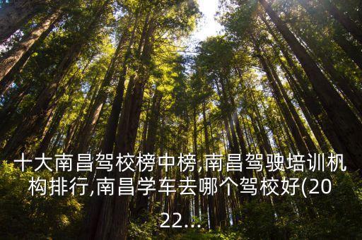 十大南昌駕校榜中榜,南昌駕駛培訓機構(gòu)排行,南昌學車去哪個駕校好(2022...
