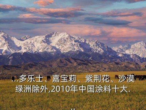 ...多樂(lè)士、嘉寶莉、紫荊花、沙漠綠洲除外,2010年中國(guó)涂料十大...
