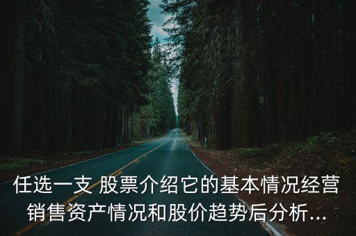 任選一支 股票介紹它的基本情況經(jīng)營銷售資產(chǎn)情況和股價趨勢后分析...