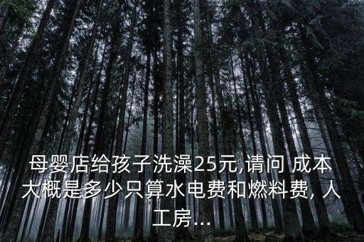 母嬰店給孩子洗澡25元,請(qǐng)問 成本大概是多少只算水電費(fèi)和燃料費(fèi), 人工房...
