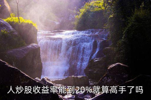 人炒股收益率能到20%就算高手了嗎