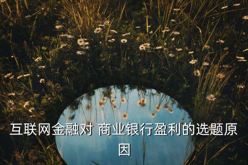 互聯(lián)網(wǎng)金融對 商業(yè)銀行盈利的選題原因