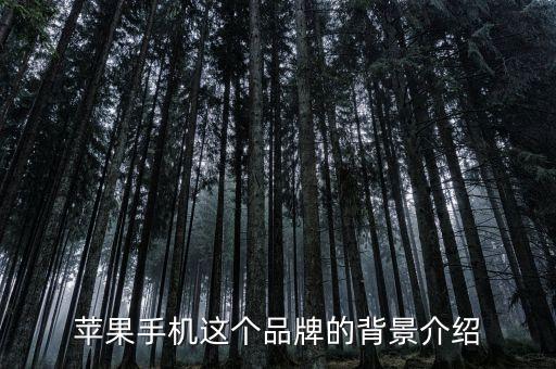 蘋(píng)果手機(jī)這個(gè)品牌的背景介紹