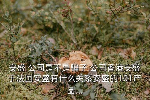 安盛 公司是不是騙子 公司香港安盛于法國(guó)安盛有什么關(guān)系安盛的101產(chǎn)品...