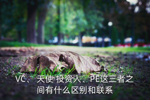 VC、 天使 投資人、PE這三者之間有什么區(qū)別和聯(lián)系