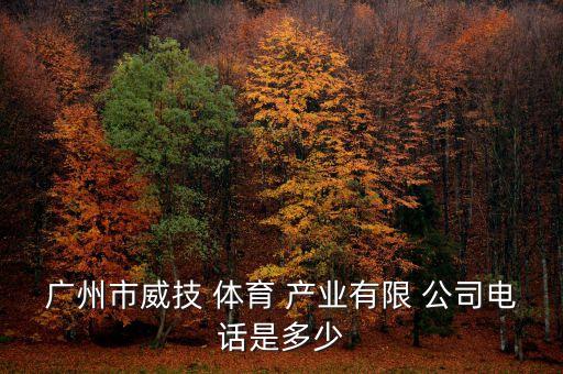 廣州市威技 體育 產業(yè)有限 公司電話是多少