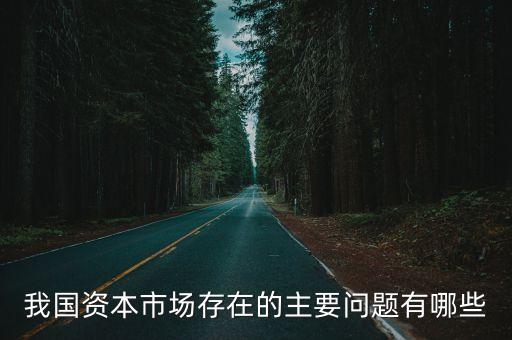 我國(guó)資本市場(chǎng)存在的主要問題有哪些