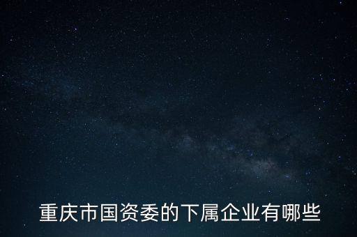  重慶市國(guó)資委的下屬企業(yè)有哪些