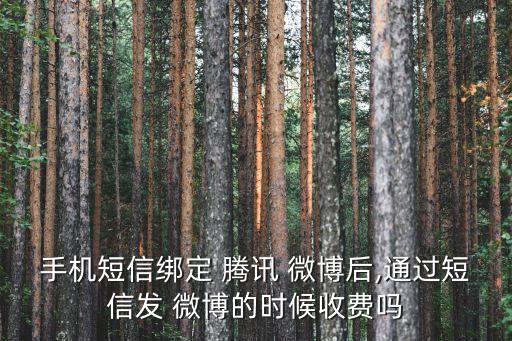 手機(jī)短信綁定 騰訊 微博后,通過短信發(fā) 微博的時(shí)候收費(fèi)嗎