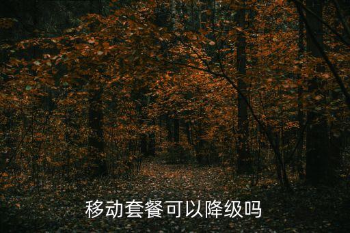 移動套餐可以降級嗎