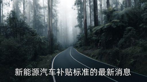 新能源汽車補貼標(biāo)準(zhǔn)的最新消息
