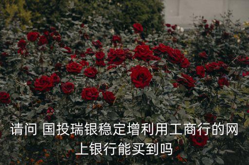 請(qǐng)問 國投瑞銀穩(wěn)定增利用工商行的網(wǎng)上銀行能買到嗎