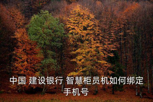 中國 建設(shè)銀行 智慧柜員機如何綁定手機號