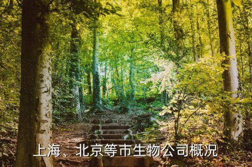 上海、北京等市生物公司概況