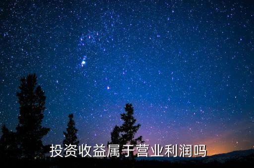  投資收益屬于營業(yè)利潤嗎