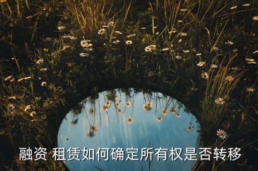  融資 租賃如何確定所有權是否轉移