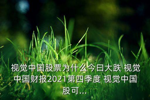  視覺中國(guó)股票為什么今曰大跌 視覺中國(guó)財(cái)報(bào)2021第四季度 視覺中國(guó)股可...