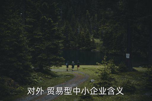 對外 貿(mào)易型中小企業(yè)含義