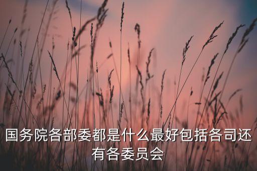 國務(wù)院各部委都是什么最好包括各司還有各委員會(huì)