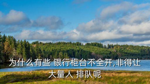 為什么有些 銀行柜臺不全開,非得讓大量人 排隊(duì)呢