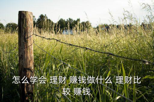 怎么學(xué)會(huì) 理財(cái) 賺錢(qián)做什么 理財(cái)比較 賺錢(qián)