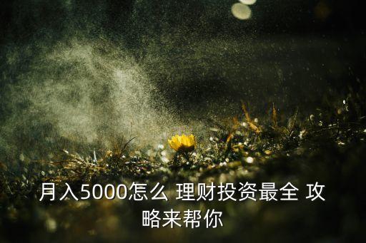 月入5000怎么 理財(cái)投資最全 攻略來(lái)幫你
