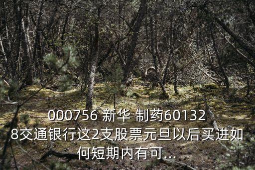 000756 新華 制藥601328交通銀行這2支股票元旦以后買進(jìn)如何短期內(nèi)有可...