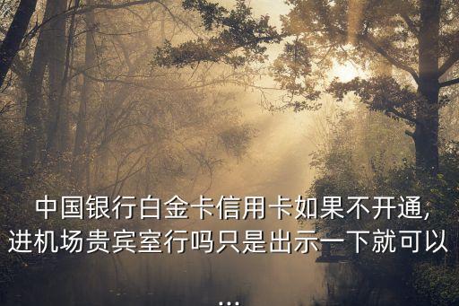  中國(guó)銀行白金卡信用卡如果不開通,進(jìn)機(jī)場(chǎng)貴賓室行嗎只是出示一下就可以...