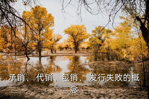 承銷、 代銷、包銷、 發(fā)行失敗的概念